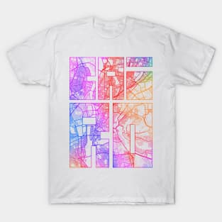 Cairo, Egypt City Map Typography - Colorful T-Shirt